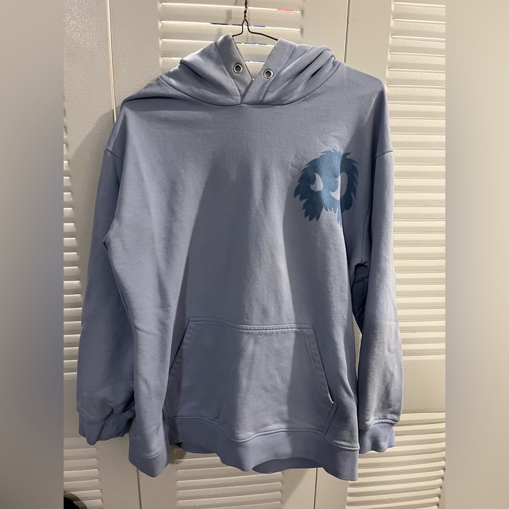 McQ Monster Print Hoodie M Light Blue